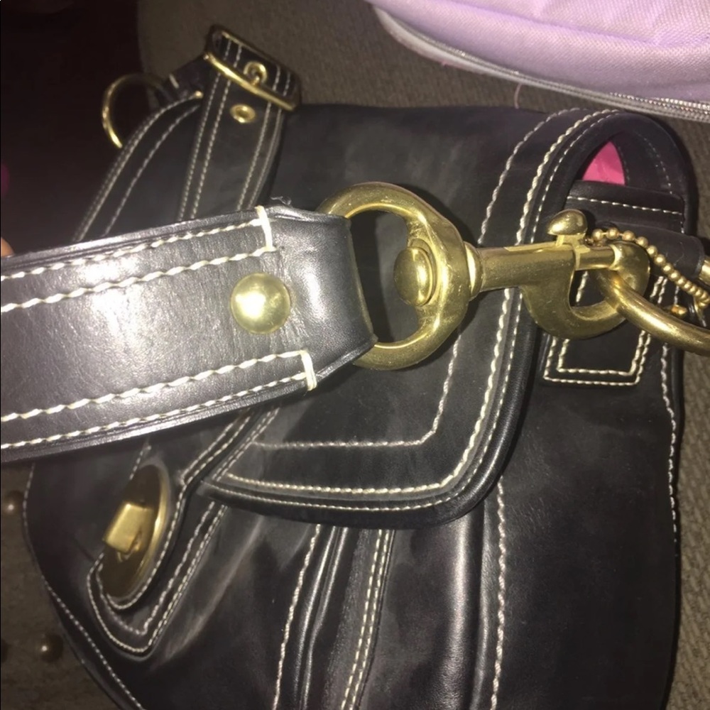 Leather Black Coach Purse - Picture 4 of 7